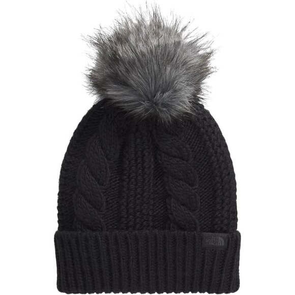 The North Face Accessories - 🔥The North Face Fur Pom Beanie Women Black Oh Mega Stylish Cable Texturing Hats